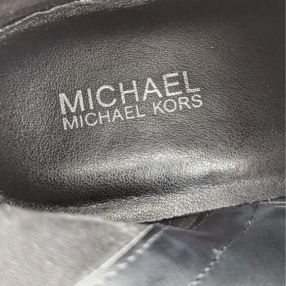 Michael Kors Women Bryce Platform Black Leather Lace Combat Boots US 9.5 M NEW - Picture 8 of 10